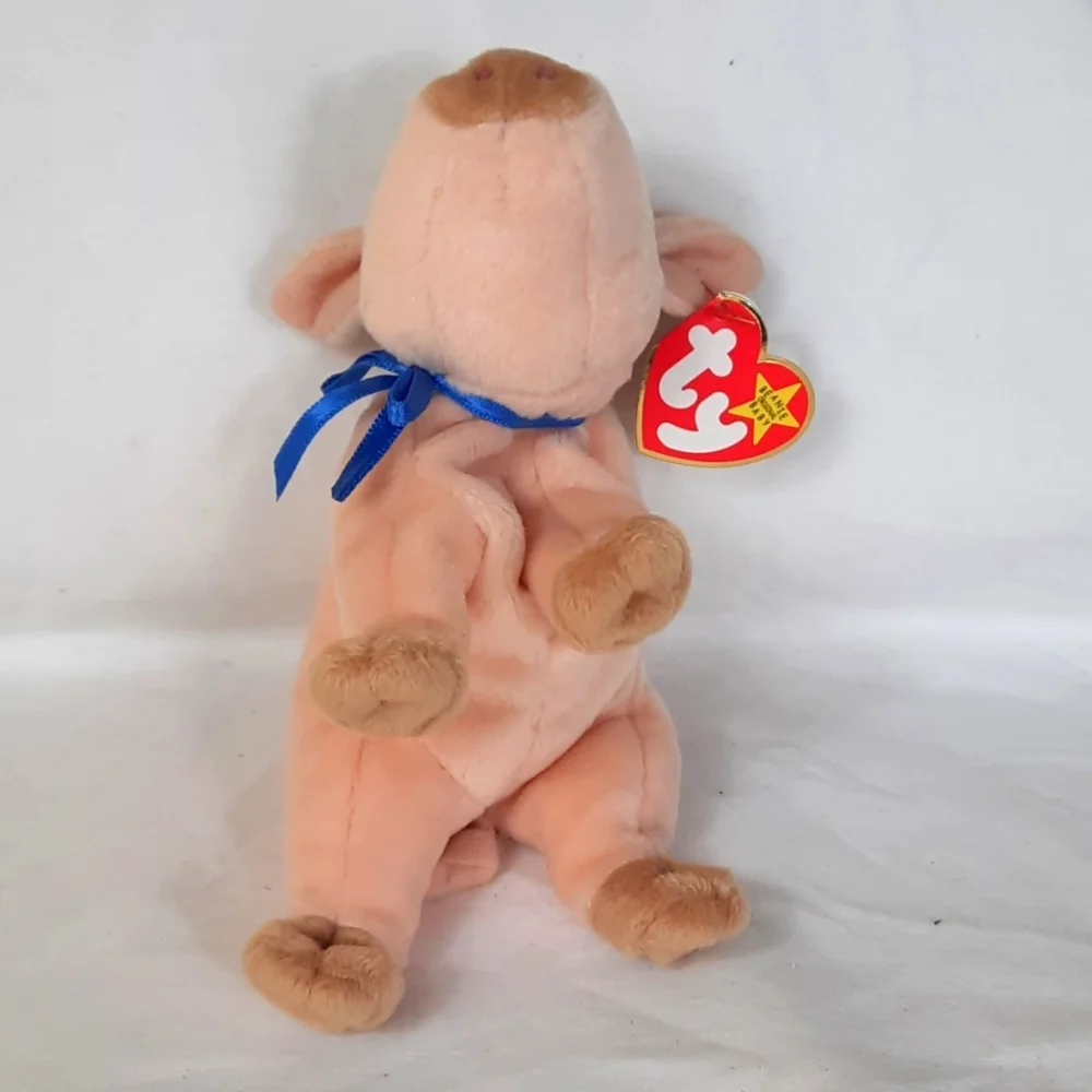 Ty Beanie Babies Colletions Knuckles Pig Blue Ribbon with tag Plush